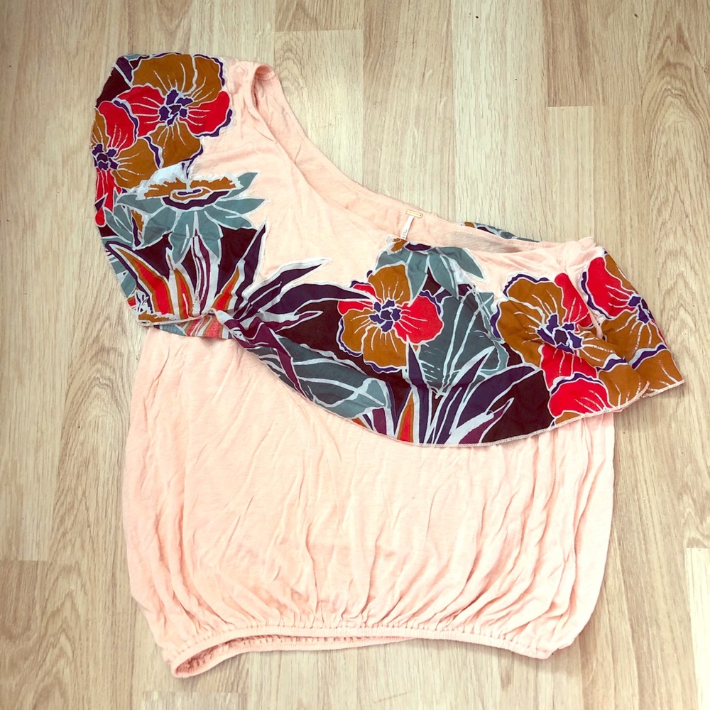 Women’s Free People One Shoulder Bubble Hem Top